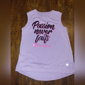 Girl's Champion glitter purple black tank top size 7/8